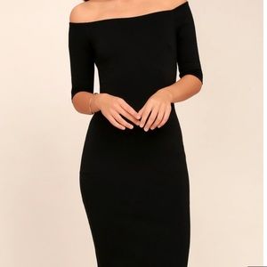 Lulu’s Sexy Off Shoulder Black Dress M
